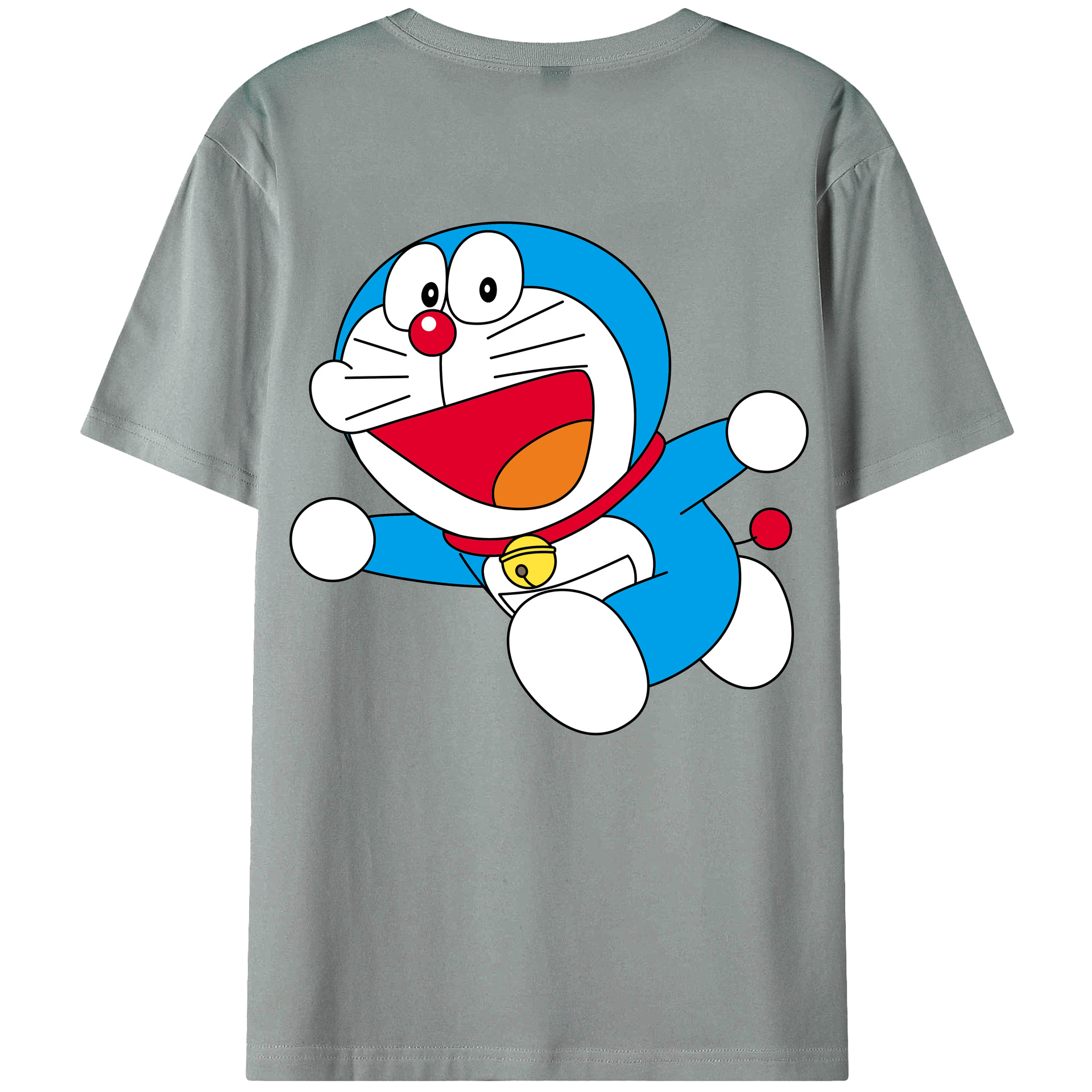 （画像用） ドラえもん Doraemon 綿100％ メンズ半袖Tシャツ（バックプリント） 通気性